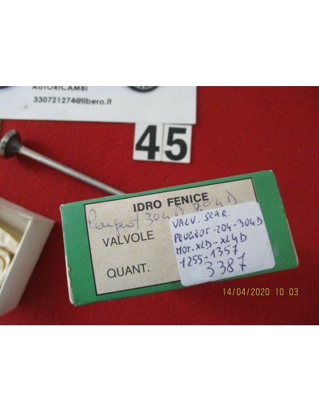 3387 set 4 pezzi valvola scarico peugeot 204 304 diesel -  Az Ricambi  Sei alla ricerca di ricambi per la tua auto d’epoca?