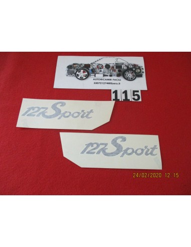 Coppia fregio logo adesivo badge fiat 127 sport -  Az Ricambi  Sei alla ricerca di ricambi per la tua auto d’epoca?