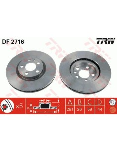 Df2716 dischi freno brake discs fiat scudo ulysse lancia zeta peugeot citroen -  Az Ricambi  Sei alla ricerca di ricambi per ... 2