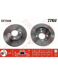 Df1649 dischi freno brake discs ford escort orion sierra 84- -  Az Ricambi  Sei alla ricerca di ricambi per la tua auto d’epoca? 2