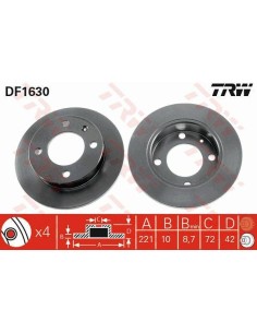 Df1630 dischi freno brake discs ford fiesta 77-89 -  Az Ricambi  Sei alla ricerca di ricambi per la tua auto d’epoca? 2