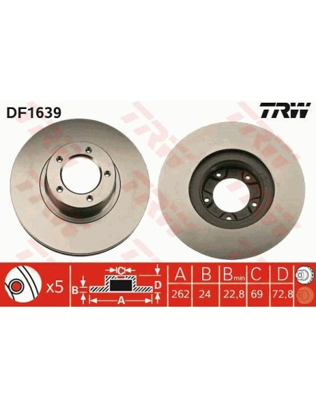 Df1639 dischi freno brake discs ford granada consult -  Az Ricambi  Sei alla ricerca di ricambi per la tua auto d’epoca?