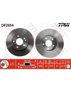 Df2654 dischi freno brake discs mercedes w202 c180 c220 c250 -  Az Ricambi  Sei alla ricerca di ricambi per la tua auto d’epoca? 2