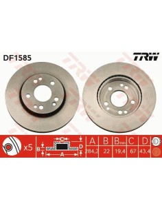 Df1585 dischi freno brake discs mercedes w201 w124 250 260 300 280 190 -  Az Ricambi  Sei alla ricerca di ricambi per la tua ... 2