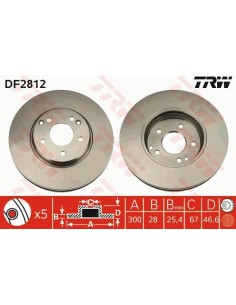 Df2812 dischi freno brake discs crysler mercedes w203 w210 clk -  Az Ricambi  Sei alla ricerca di ricambi per la tua auto d’e... 2