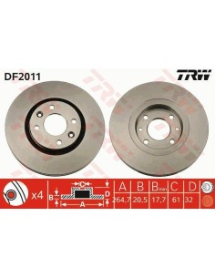 Df2011 dischi freno brake discs renault r21 86-97 -  Az Ricambi  Sei alla ricerca di ricambi per la tua auto d’epoca? 2