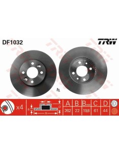 Df1032 dischi freno brake discs renault laguna safrane megane -  Az Ricambi  Sei alla ricerca di ricambi per la tua auto d’ep... 2