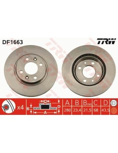 Df1663 dischi freno brake discs per saab 900 9000 2.0 82- -  Az Ricambi  Sei alla ricerca di ricambi per la tua auto d’epoca? 2