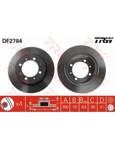 Df2784 dischi freno brake discs per mitsubishi carisma per volvo s40 v40 proton -  Az Ricambi  Sei alla ricerca di ricambi pe... 2