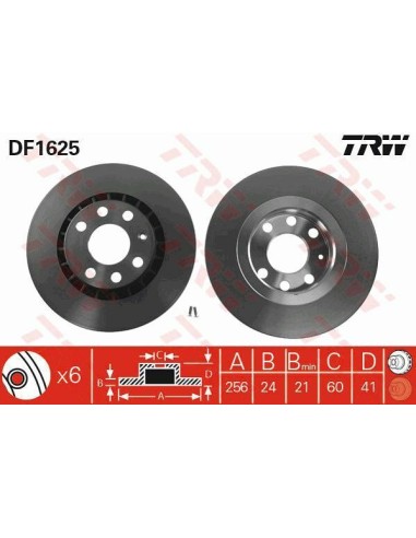 Df1625 dischi freno brake discs per daewoo espero lotus elan opel ascona astra -  Az Ricambi  Sei alla ricerca di ricambi per...