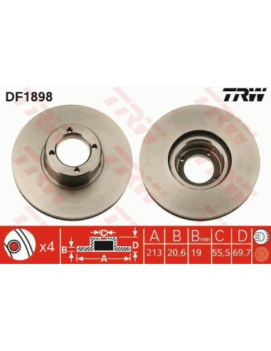 Df1898 dischi freno per austin metro 1.0 1.3 mg reliant -  Az Ricambi  Sei alla ricerca di ricambi per la tua auto d’epoca?