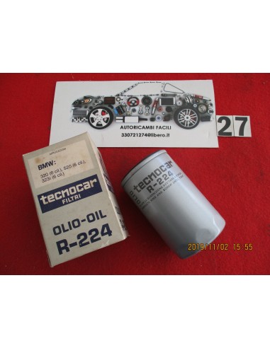 r224 filtro olio per bmw 320 520 323 oil filter -  Az Ricambi  Sei alla ricerca di ricambi per la tua auto d’epoca?