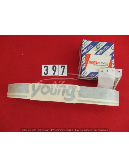 sigla logo fregio modello 181647630 fiat panda posteriore dx young verde -  Az Ricambi  Sei alla ricerca di ricambi per la tu...