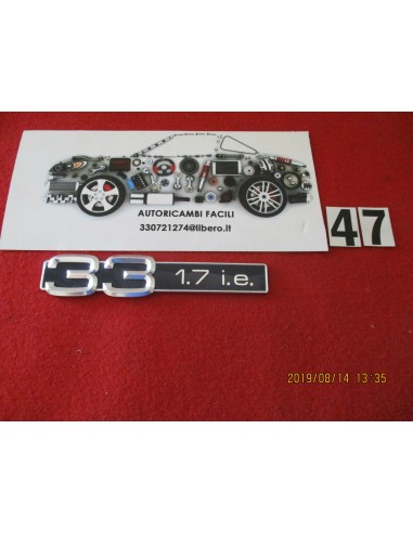 fregio targhetta adesivo logo alfa-romeo 33 1.7 i.e. badge -  Az Ricambi  Sei alla ricerca di ricambi per la tua auto d’epoca?
