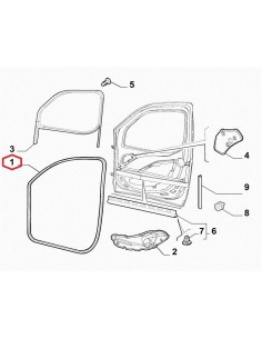 46814072 guarnizione porta dx sx fiat doblo' gasket -  Az Ricambi  Sei alla ricerca di ricambi per la tua auto d’epoca? 2