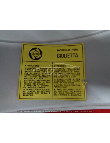 cerchi ruota in lega bwa 13x5 1/2 jj alfa-romeo giulietta set 3-pezzi -  Az Ricambi  Sei alla ricerca di ricambi per la tua a...