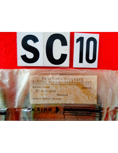 Fasce elastiche Lancia Fulvia diametro 72 std set per 4 pistoni 2636es