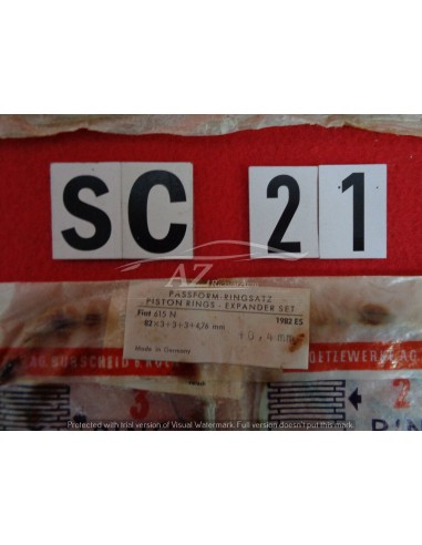 Fasce elastiche Fiat 615N diametro 82 + 0,4 incomplete 1982es -  Az Ricambi  Sei alla ricerca di ricambi per la tua auto d’ep...