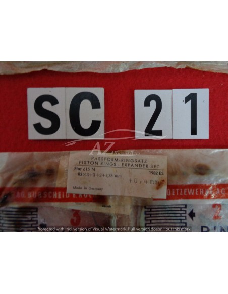 Fasce elastiche Fiat 615N diametro 82 + 0,4 incomplete 1982es -  Az Ricambi  Sei alla ricerca di ricambi per la tua auto d’ep...