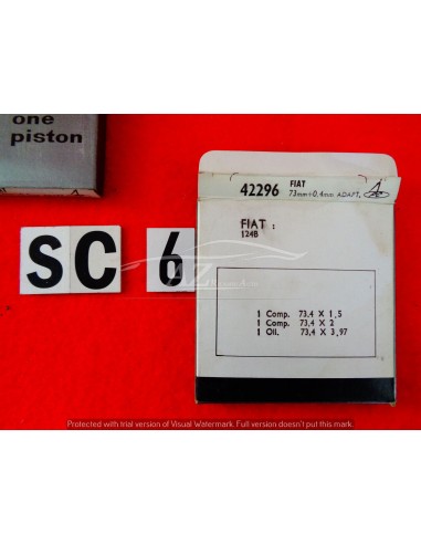 Fasce elastiche Fiat 124 B diametro 73 +0,4 set per 4 pistoni 42296 -  Az Ricambi  Sei alla ricerca di ricambi per la tua aut...