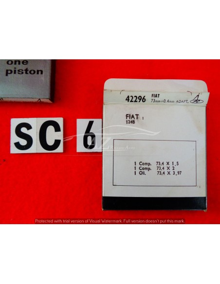 Fasce elastiche Fiat 124 B diametro 73 +0,4 set per 4 pistoni 42296 -  Az Ricambi  Sei alla ricerca di ricambi per la tua aut...