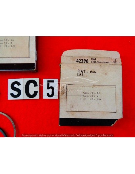 Fasce elastiche Fiat 124 B 66 diametro 73 std set per 4 pistoni 42296 -  Az Ricambi  Sei alla ricerca di ricambi per la tua a...