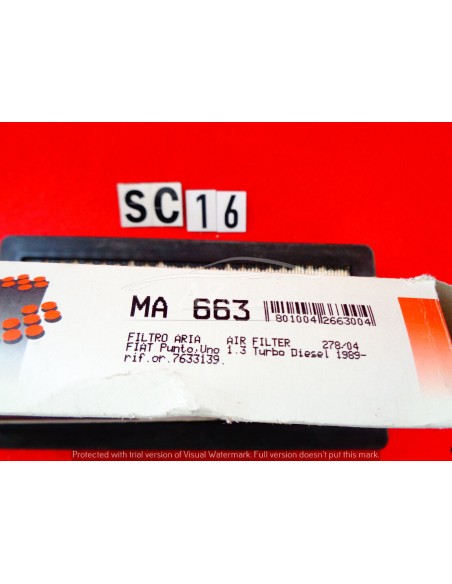 Filtro aria Fiat uno 1.3 turbo diesel ma663