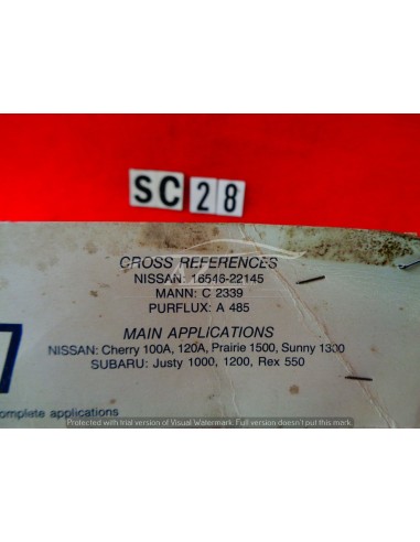 Filtro aria adatto a Nissan cherry subaru justy...