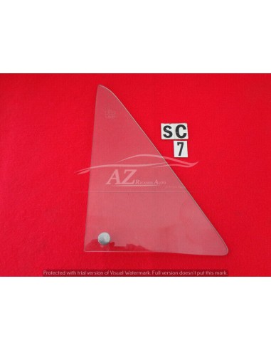 Vetro girevole deflettore dx Fiat 124 125 bianco