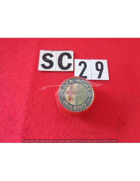 Pomello leva cambio in plastica rosso Alfa Romeo foro da 5mm