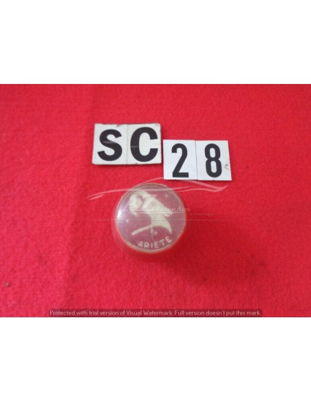 Pomello leva cambio in plastica rosso ariete foro da 5mm