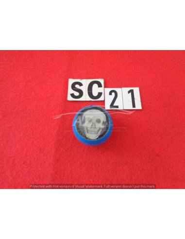 Pomello leva cambio in plastica blu teschio...