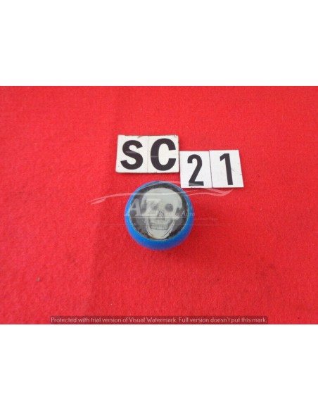Pomello leva cambio in plastica blu teschio foro da 5mm