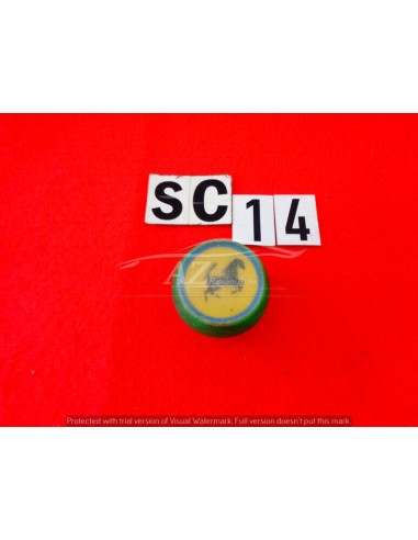 Pomello leva cambio in plastica verde logo Ferrari foro da 5mm