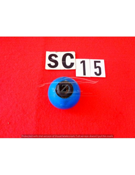 Pomello leva cambio in plastica blu logo Ferrari foro da 5mm