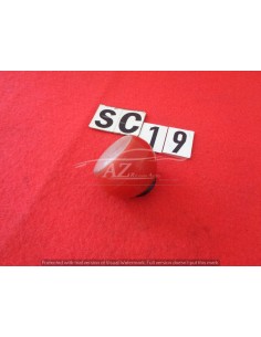 Pomello leva cambio in plastica rosso Fiat 1100 foro da 5mm 2