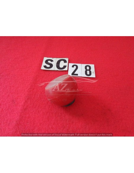 Pomello leva cambio in plastica rosso ariete foro da 5mm