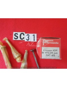 Valvola valvole Fiat 600 25,50-7-92 4772 Set 4 pezzi -  Az Ricambi  Sei alla ricerca di ricambi per la tua auto d’epoca? 2