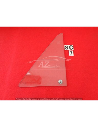 Vetro girevole deflettore dx Fiat 124 125 bianco