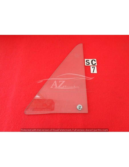 Vetro girevole deflettore dx Fiat 124 125 bianco