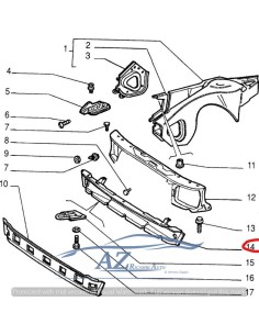 Traversa ossatura calandra anteriore Fiat Croma 90-92 82471065 -  Az Ricambi  Sei alla ricerca di ricambi per la tua auto d’e...