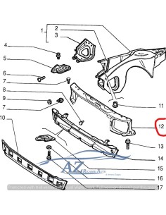Ossatura traversa anteriore Fiat Croma 1° serie 82421017 -  Az Ricambi  Sei alla ricerca di ricambi per la tua auto d’epoca?