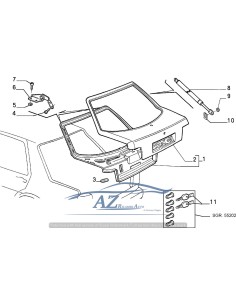 Cofano baule posteriore Fiat Croma 90-92 82395554 -  Az Ricambi  Sei alla ricerca di ricambi per la tua auto d’epoca?