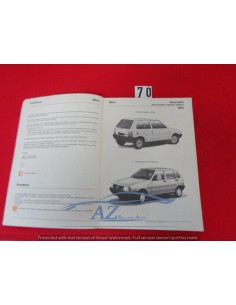 Manuale assistenza tecnica Fiat Uno D 2