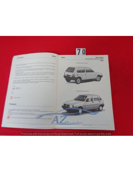 Manuale assistenza tecnica Fiat Uno D