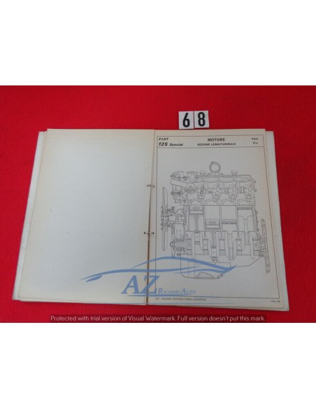 Manuale assistenza tecnica caratteristiche e dati Fiat 125 Special