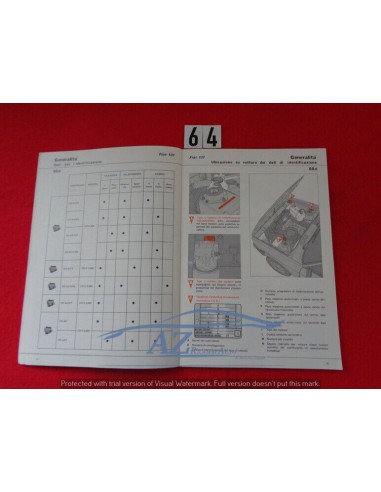 Manuale assistenza tecnica Fiat 131