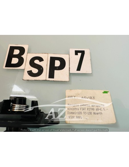 Maniglia interna apriporta sx Fiat Ritmo nero 60/83 -  Az Ricambi  Sei alla ricerca di ricambi per la tua auto d’epoca?