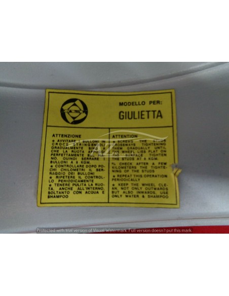 cerchi ruota in lega bwa 13x5 1/2 jj alfa-romeo giulietta set 3-pezzi -  Az Ricambi  Sei alla ricerca di ricambi per la tua a...