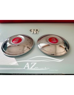 Coppe ruota Fiat 600 con logo rosso 2 pezzi -  Az Ricambi  Sei alla ricerca di ricambi per la tua auto d’epoca?